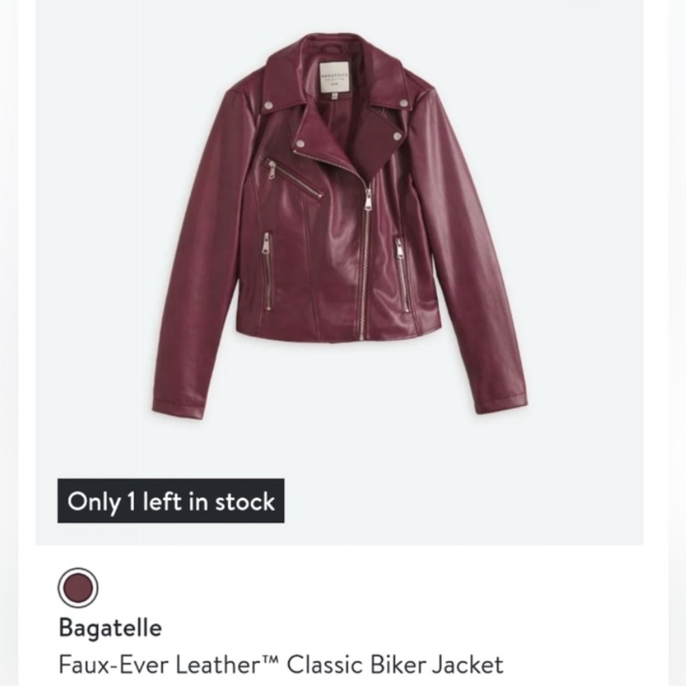 Bagatelle Faux-Ever Leather™ Jacket - Deep Red